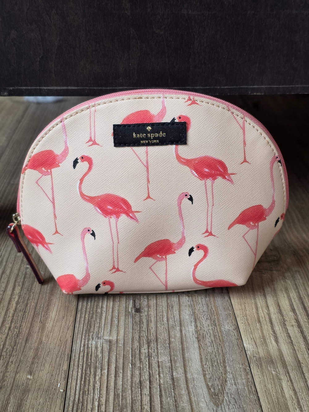 Kate Spade New York Flamingo Print Dome Cosmetic Bag